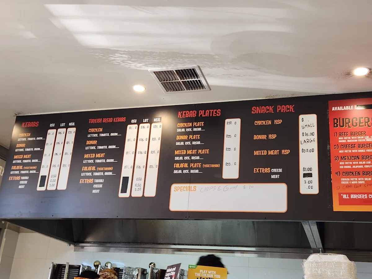 Menu, Char Que