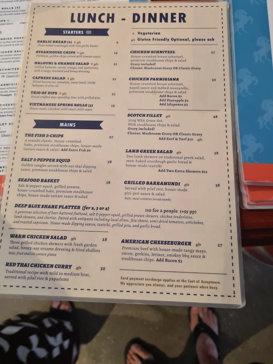 Menu, Pony@Moana
