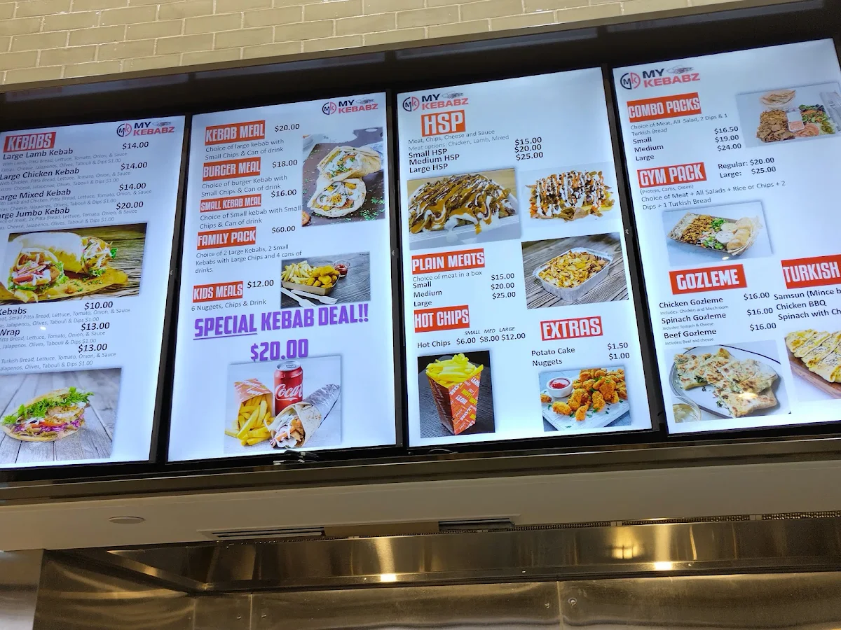 Menu, My Kebabz