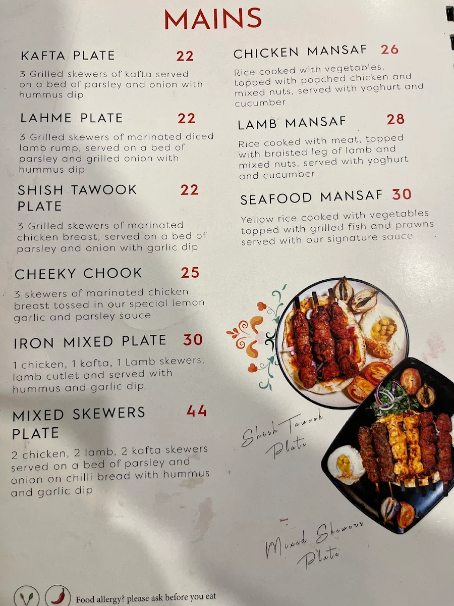 Menu, Le Flavour Eatery