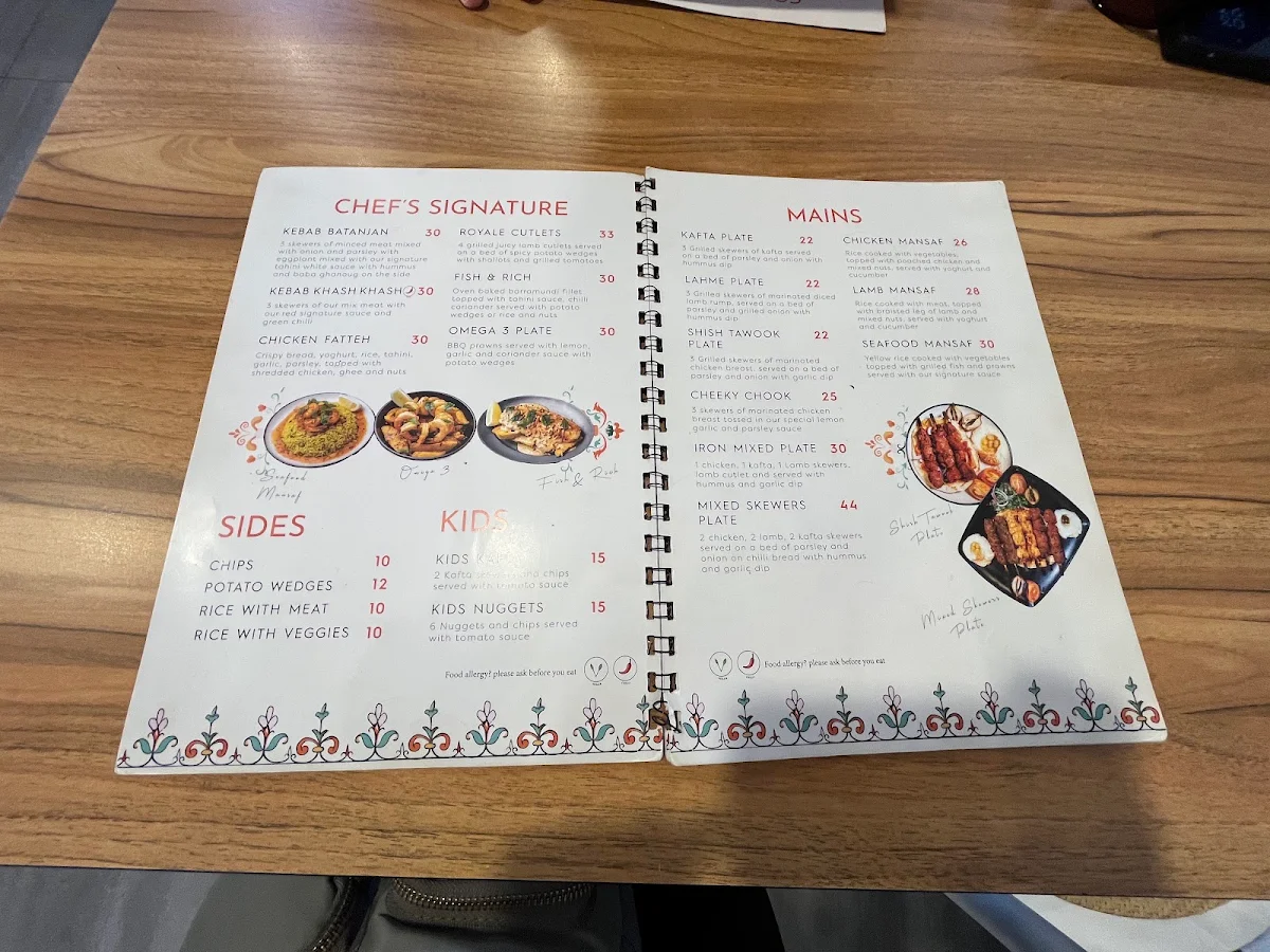 Menu, Le Flavour Eatery