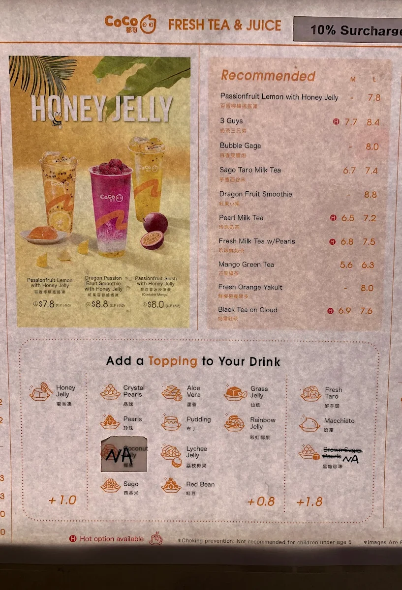 Menu, CoCo