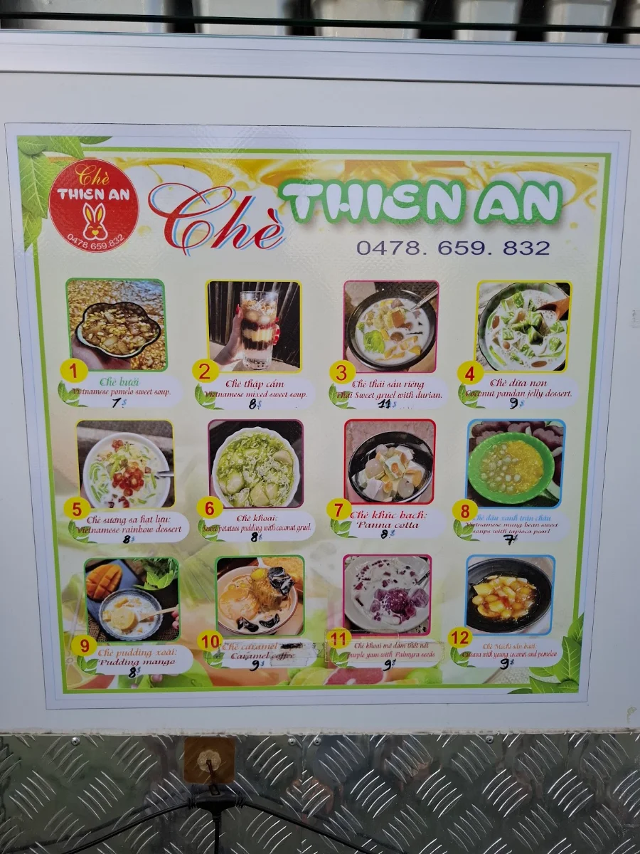 Menu, Che Thien An