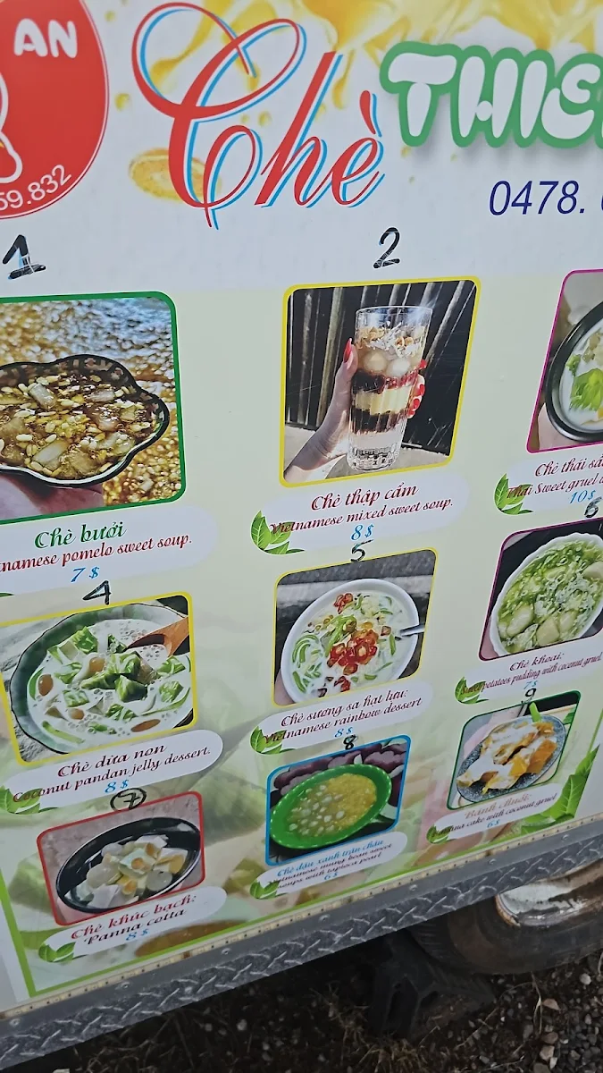 Menu, Che Thien An