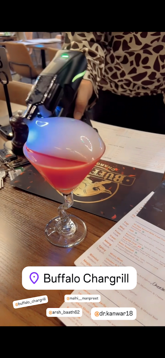 Menu, Buffalo Chargrill