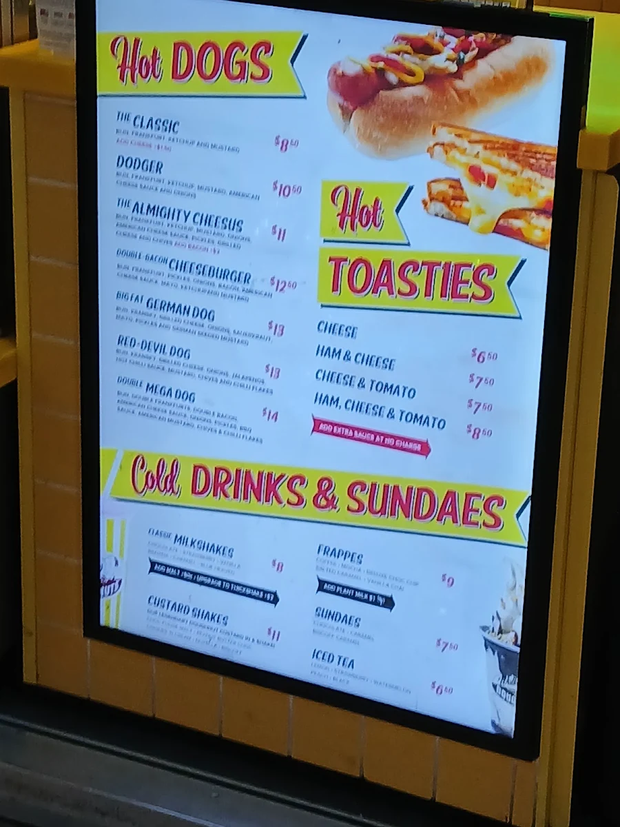 Menu, Walker's Doughnuts Elizabeth Street