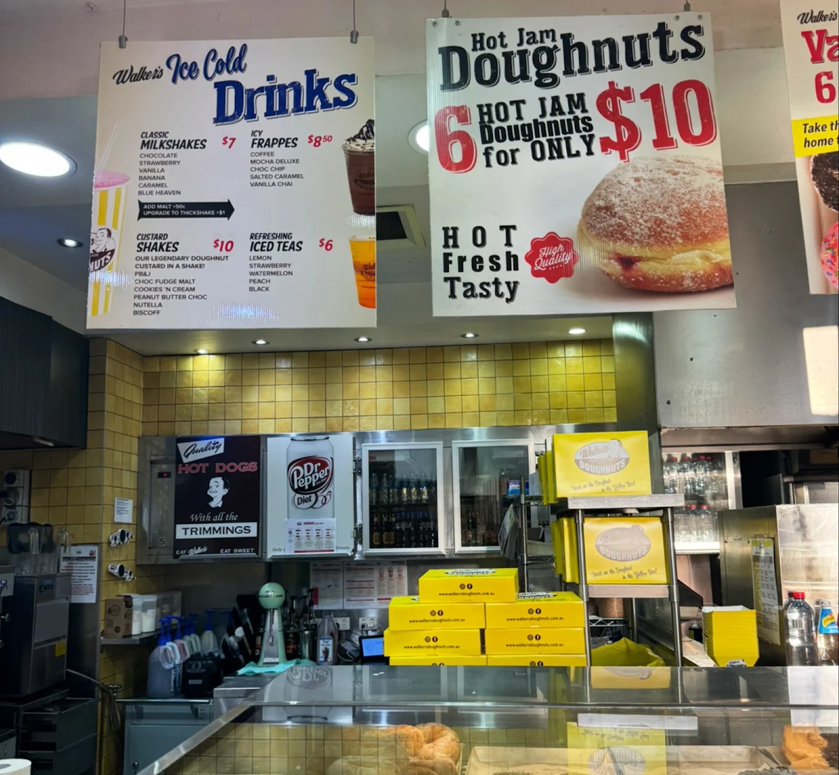 Menu, Walker's Doughnuts Elizabeth Street