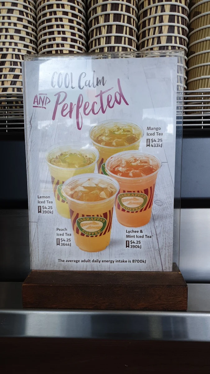 Menu, Zarraffa's Coffee Loganlea
