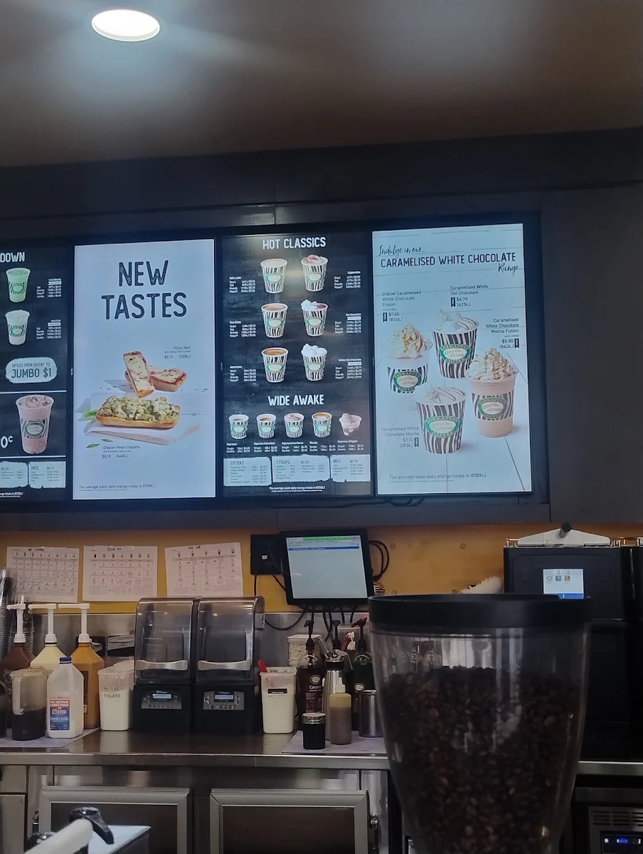 Menu, Zarraffa's Coffee Loganlea