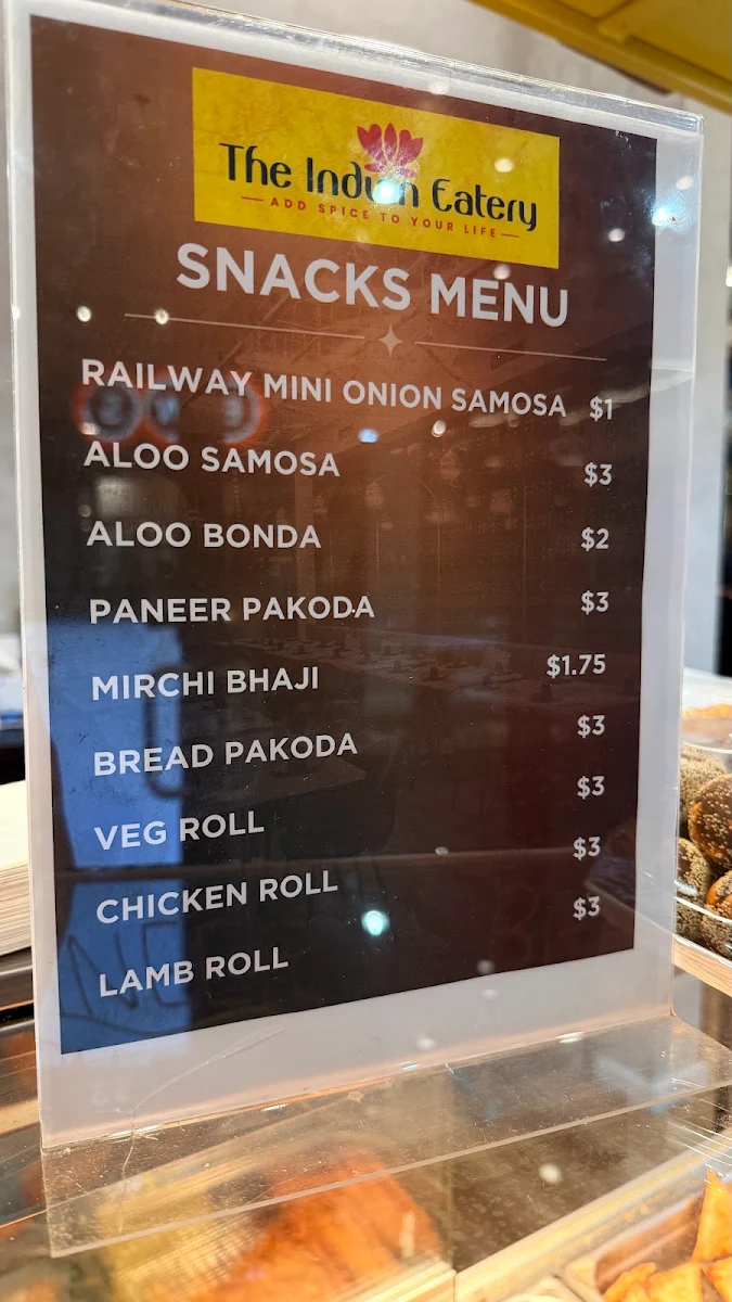 Menu, The Indian Eatery
