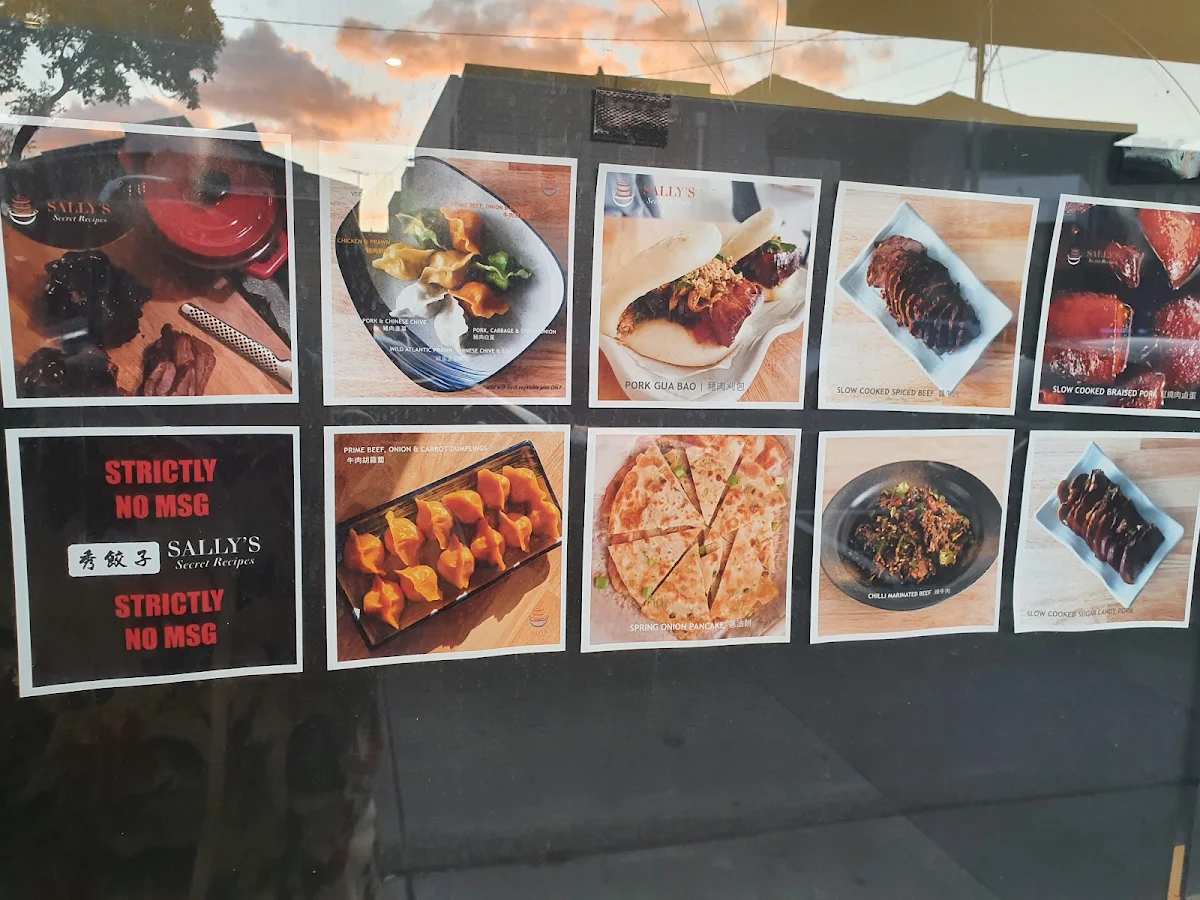 Menu, Sally’s Secret Recipes