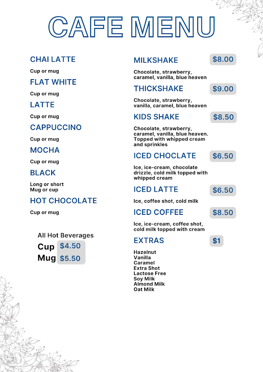 Menu, The Light Horse Hotel Murrumburrah