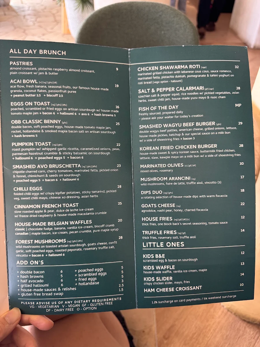 Menu, Stoa Bokarina