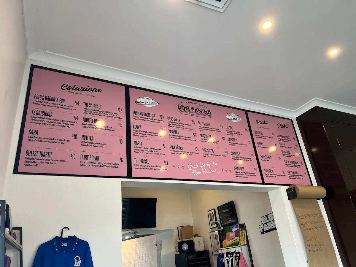 Menu, Dom Panino