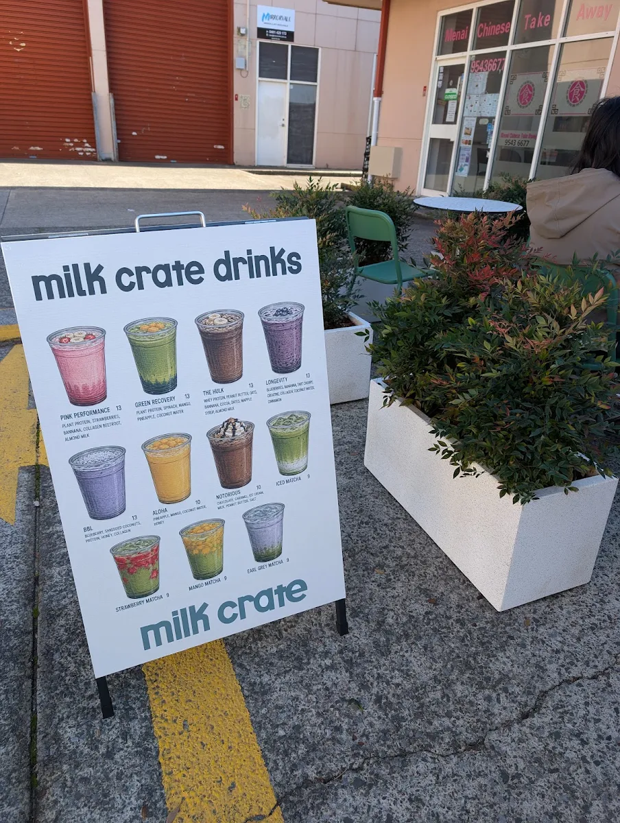 Menu, Milk Crate
