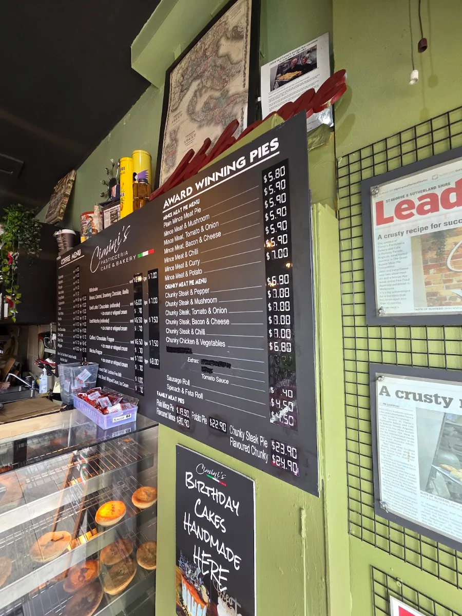Menu, San Valentino Kogarah