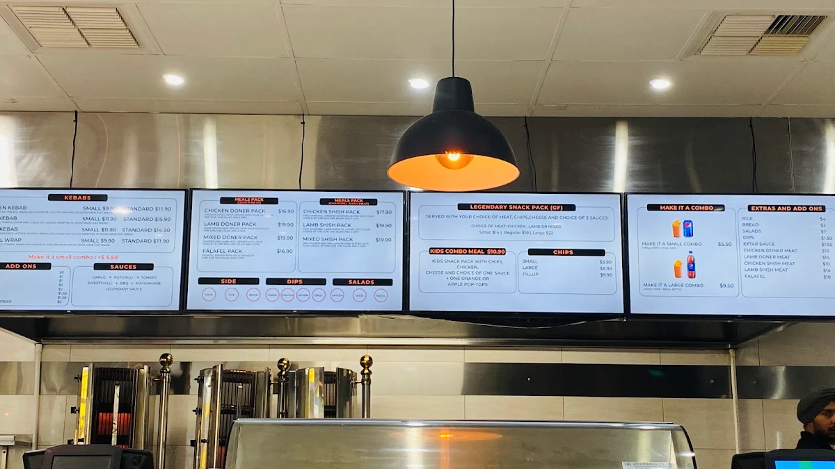 Menu, Efze Legendary Kebab Mount barker