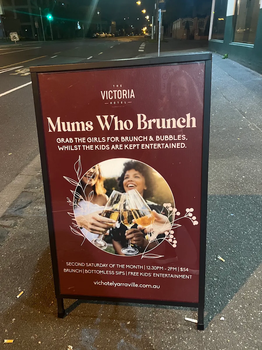 Menu, The Victoria Hotel Yarraville
