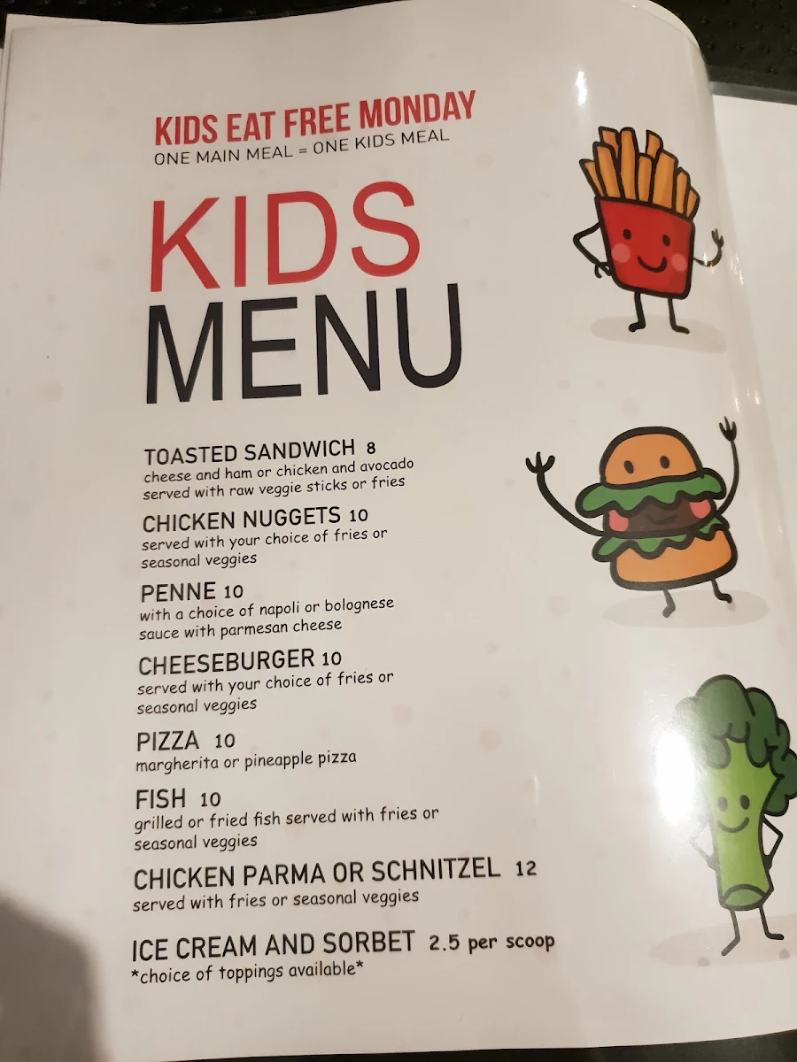 Menu, The Victoria Hotel Yarraville