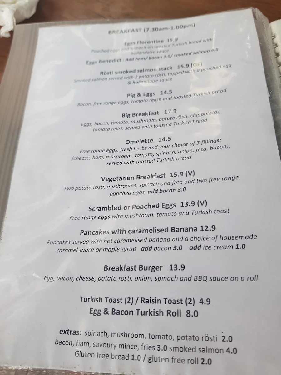 Menu, Zesty Lemon Cafe