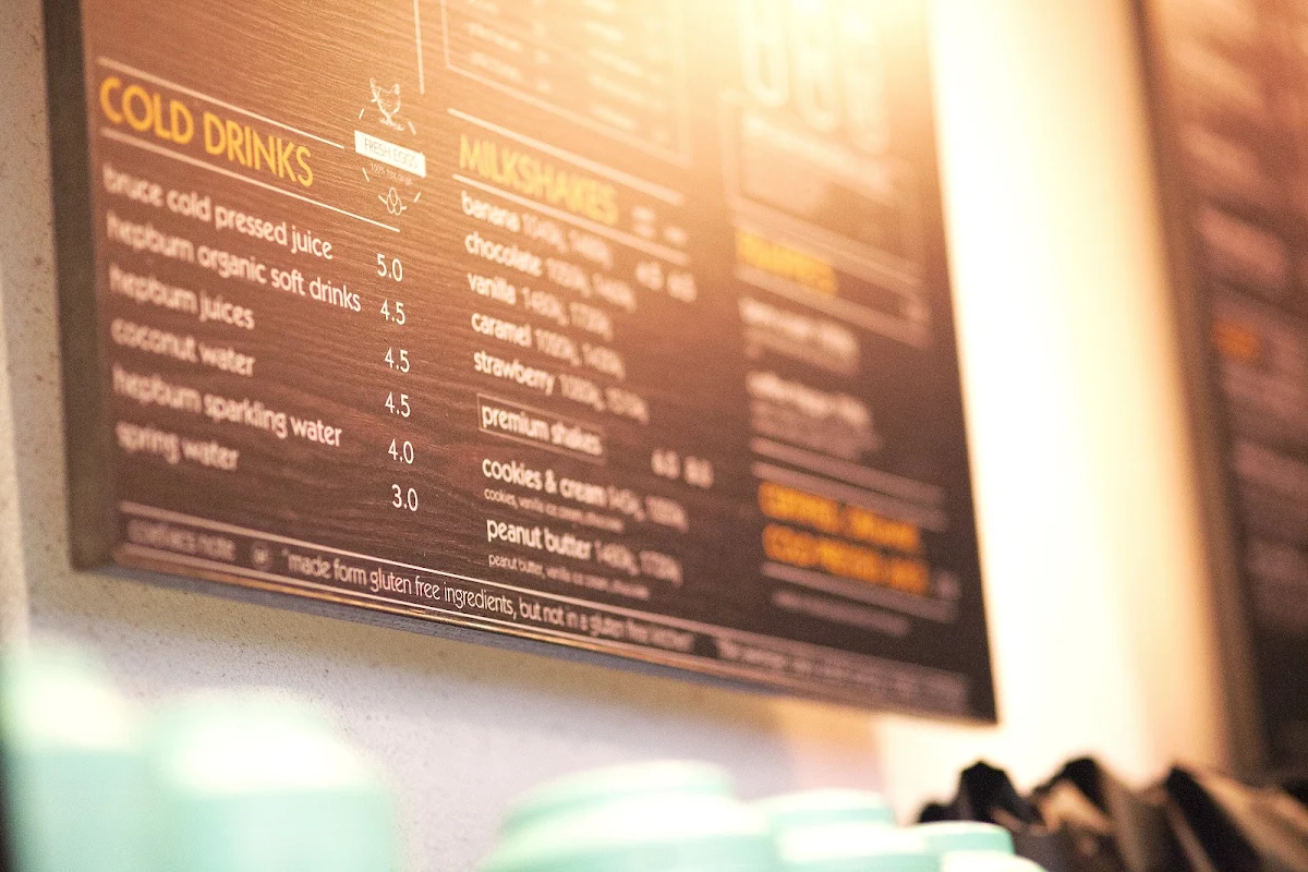 Menu, Three Beans Warriewood Square