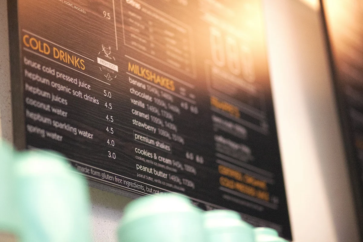 Menu, Three Beans Warriewood Square