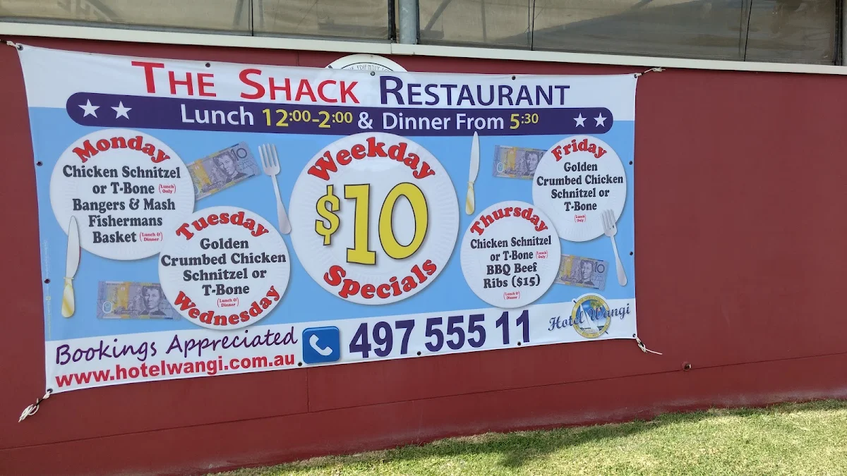 Menu, The Shack Restaurant