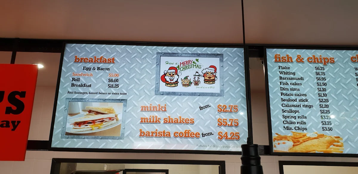 Menu, Bks Takeaway, Trafalgar