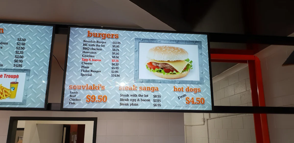 Menu, Bks Takeaway, Trafalgar