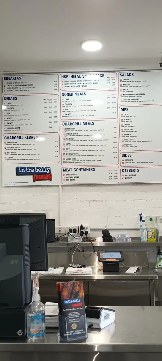 Menu, In The Belly Kebabs