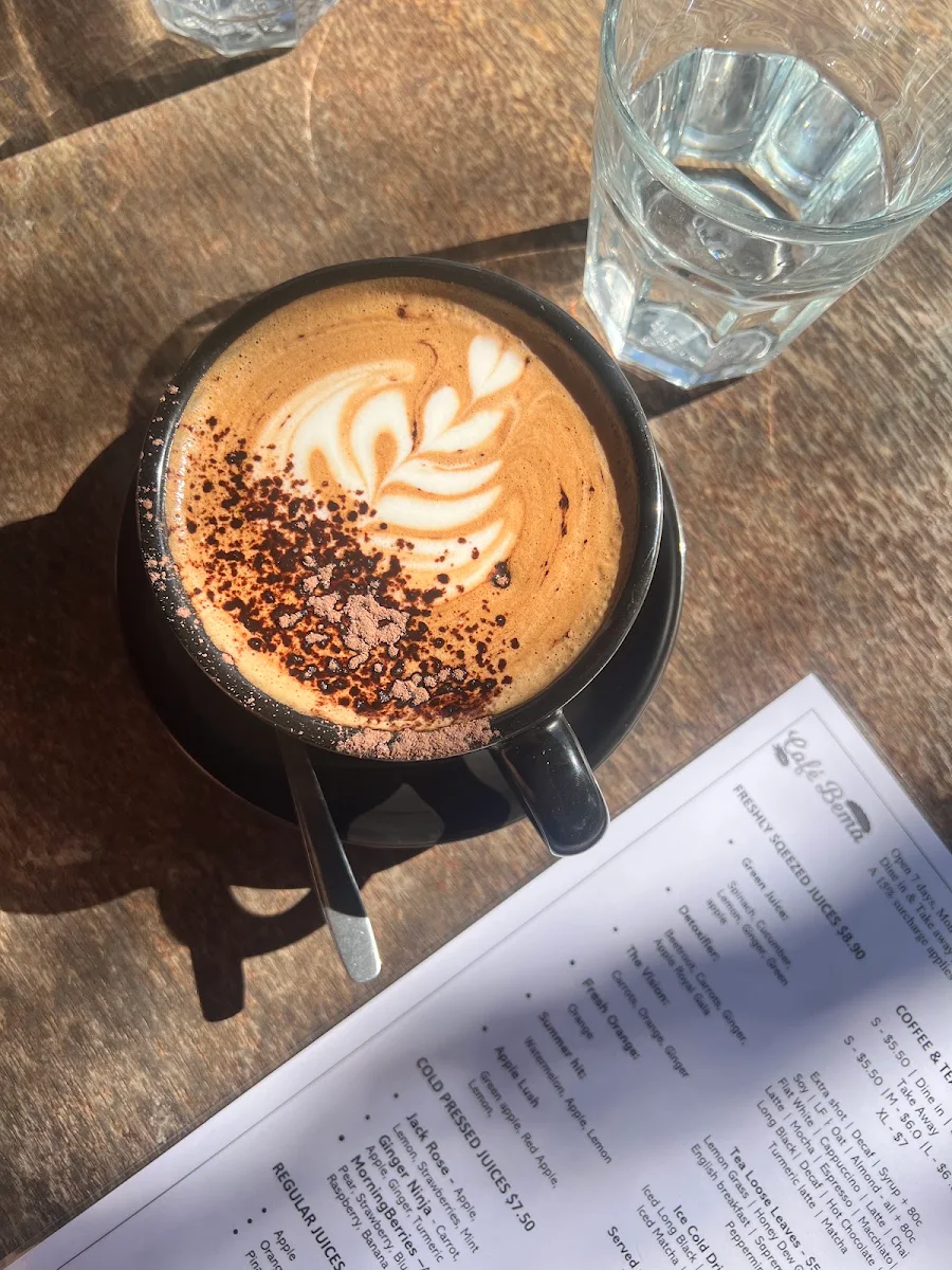 Menu, Cafe Bema