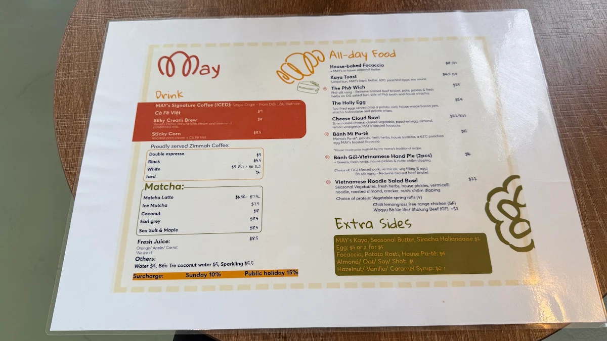 Menu, May Bakes