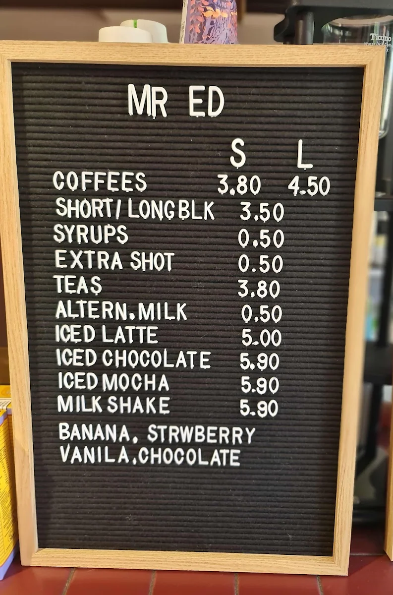 Menu, Mr Ed Coffee & More