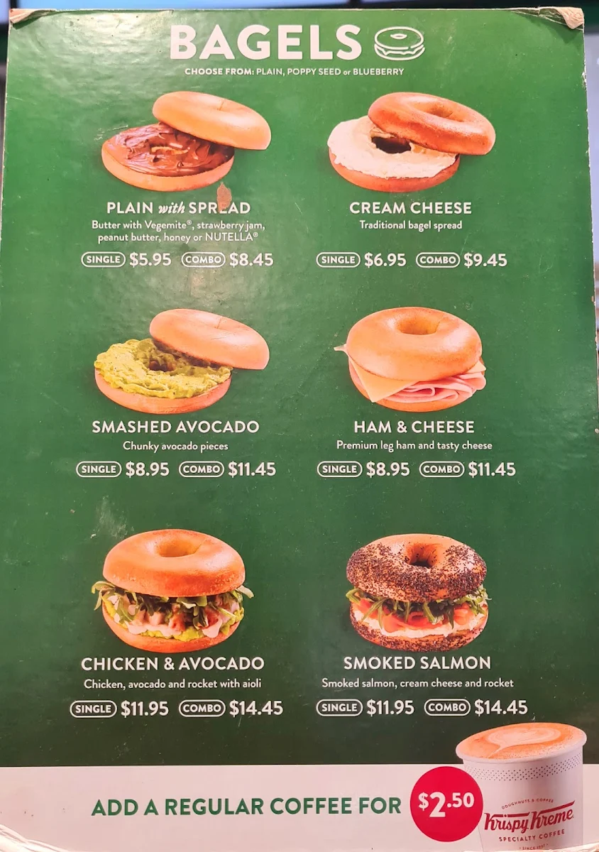 Menu, Krispy Kreme