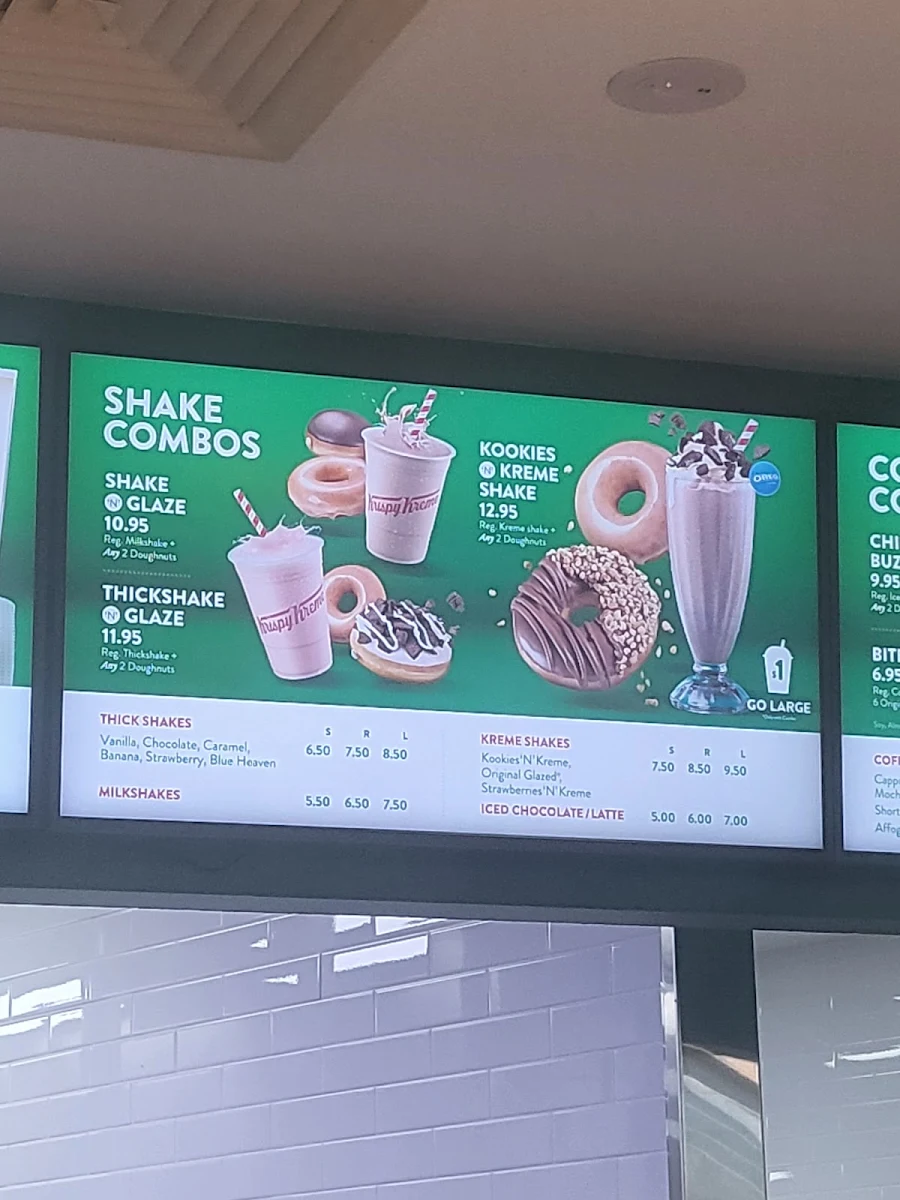 Menu, Krispy Kreme
