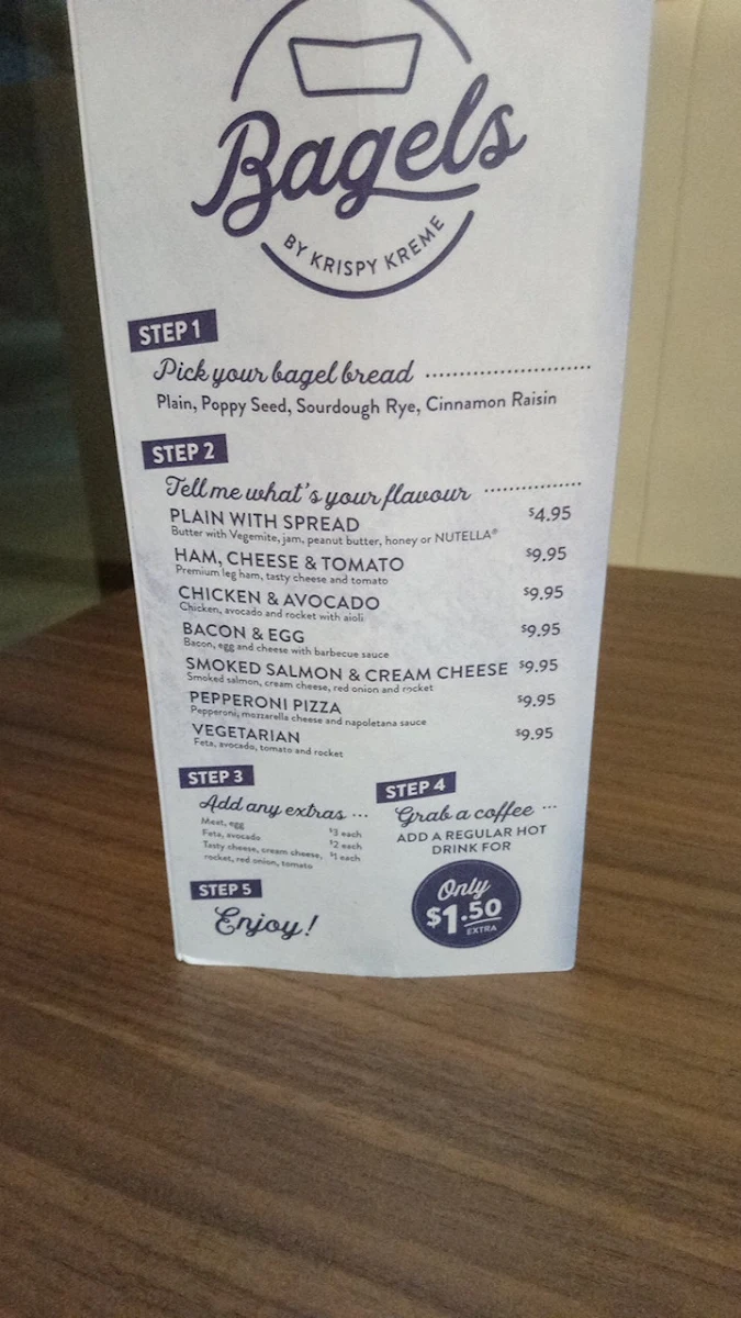Menu, Krispy Kreme