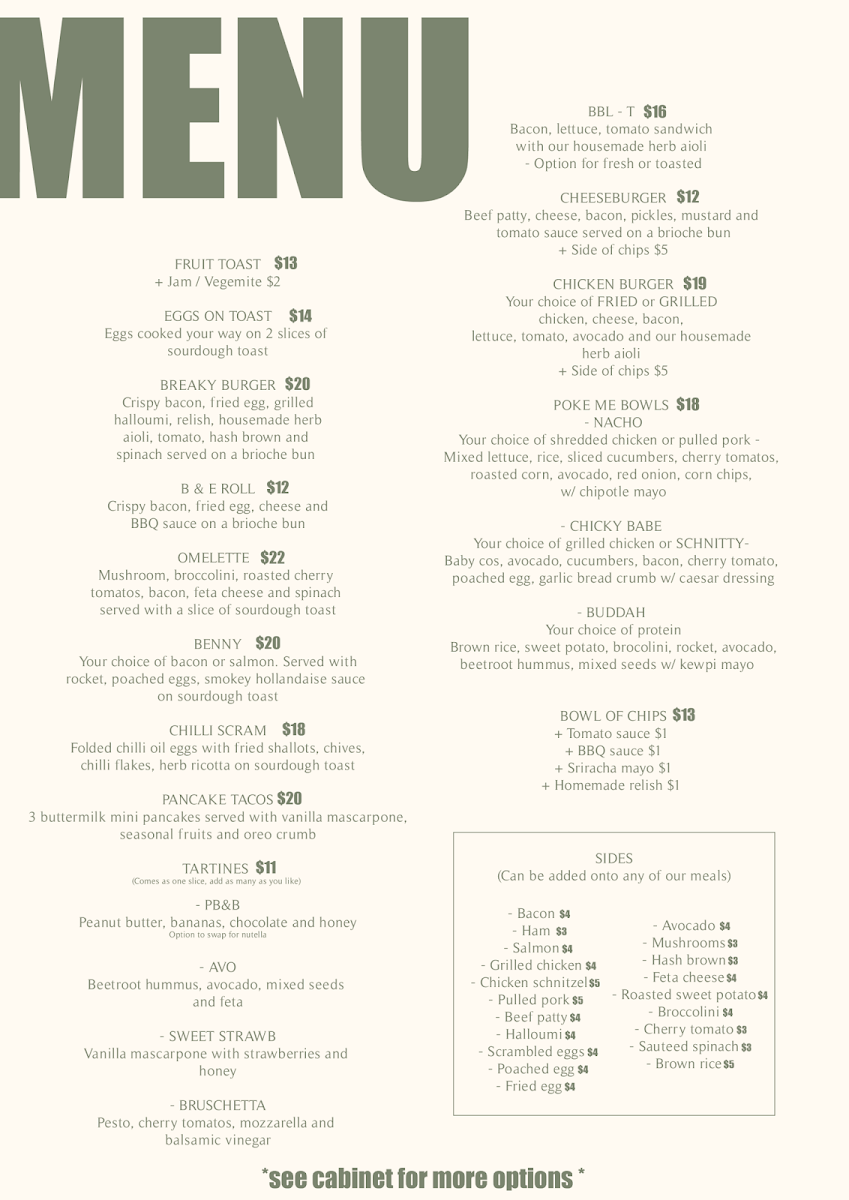 Menu, Chut & Co