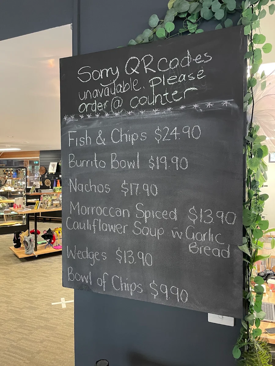 Menu, Waterfalls Cafe & Gallery