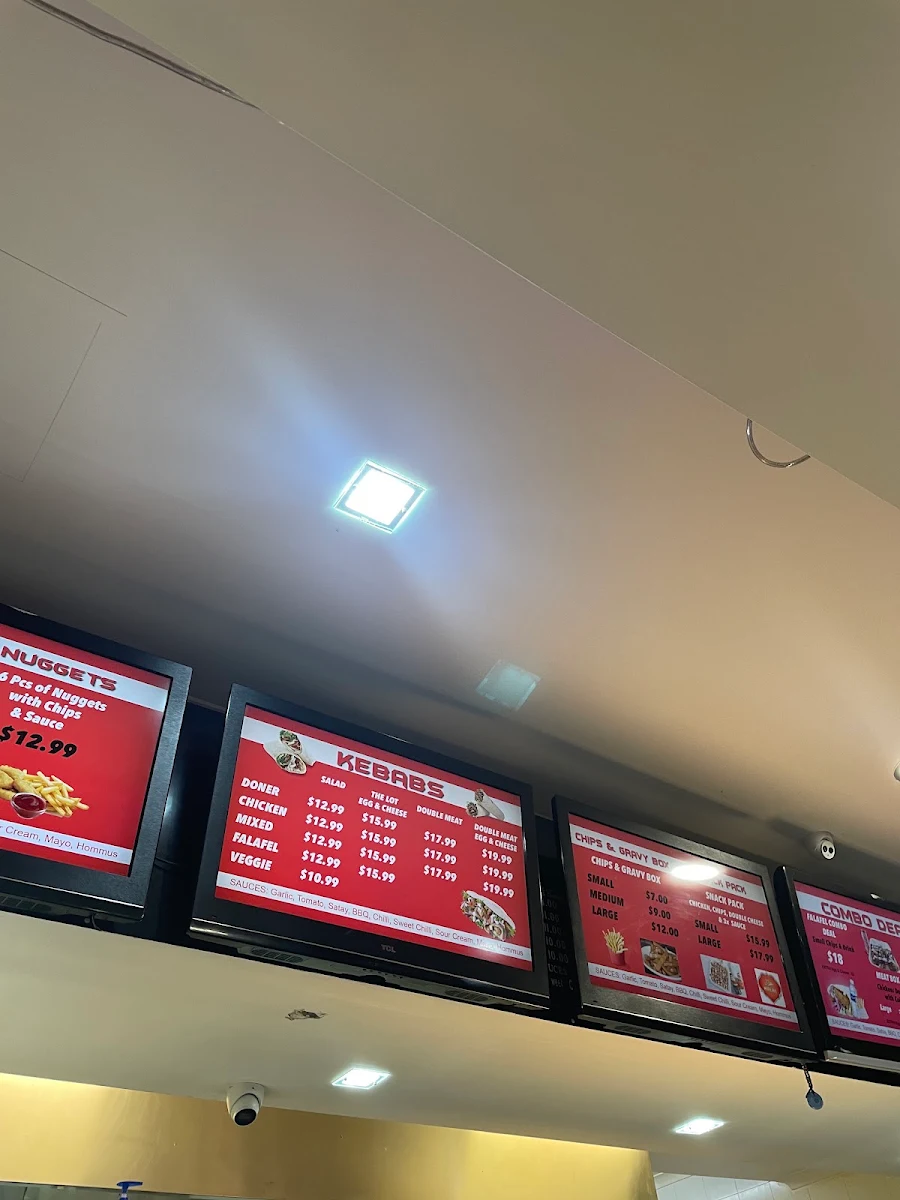 Menu, Leederville Kebab