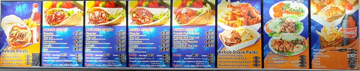 Menu, Ogys Kebab Express