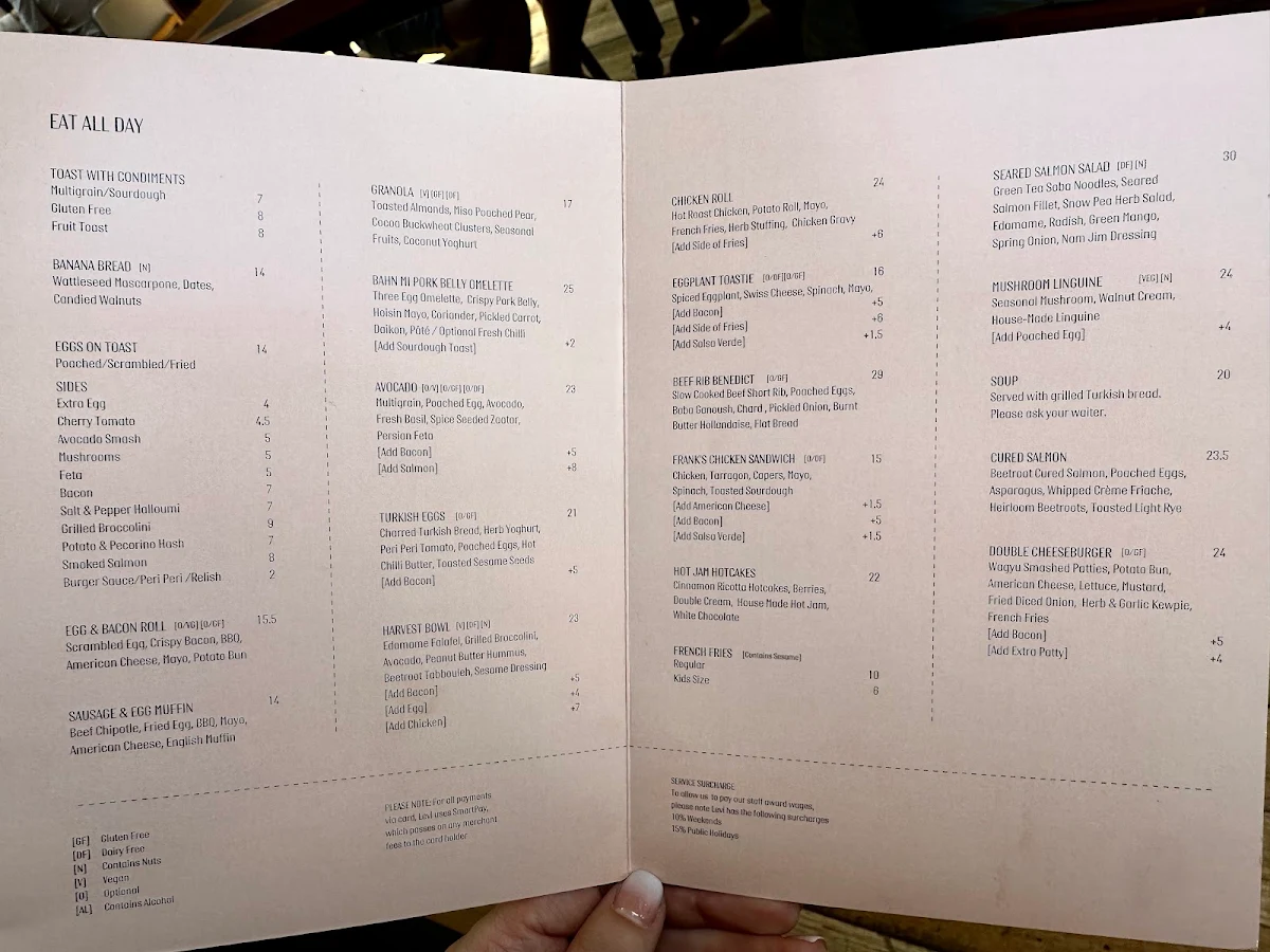 Menu, LEVI