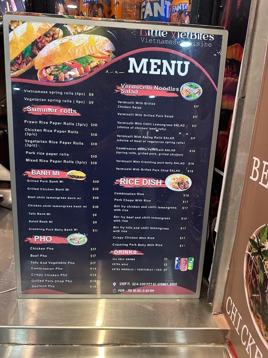 Menu, Little Viet Bites
