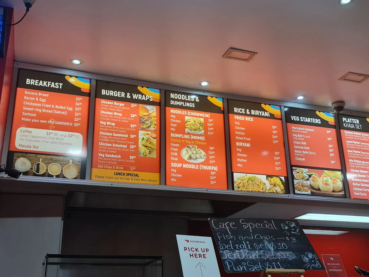 Menu, CAFE INDRENI