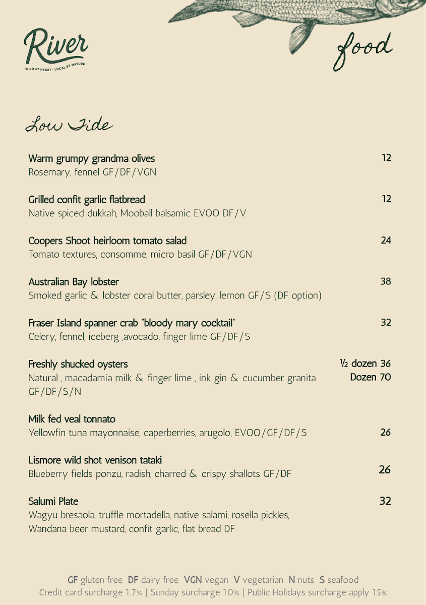 Menu, River - Wild at Heart
