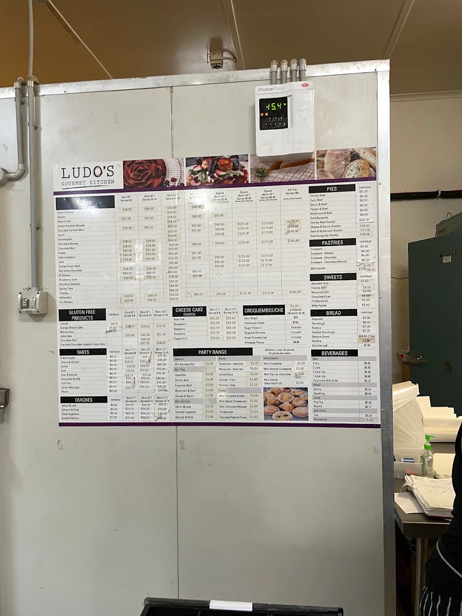 Menu, Ludo's Gourmet Kitchen