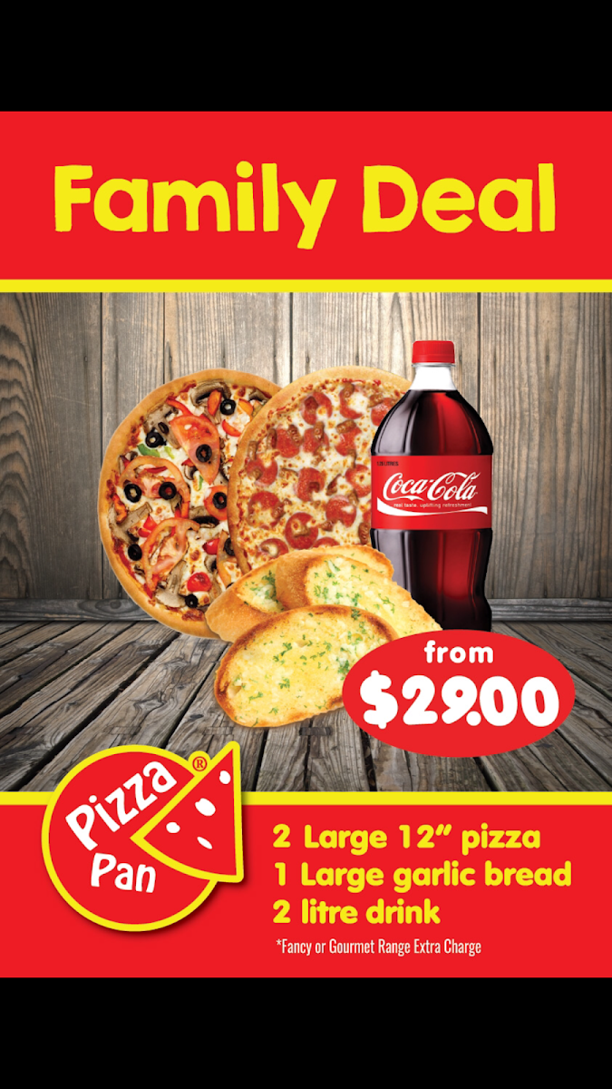 Menu, Pizza Pan Blackwood