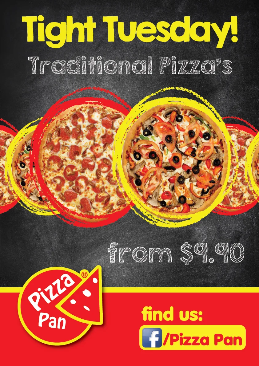 Menu, Pizza Pan Blackwood