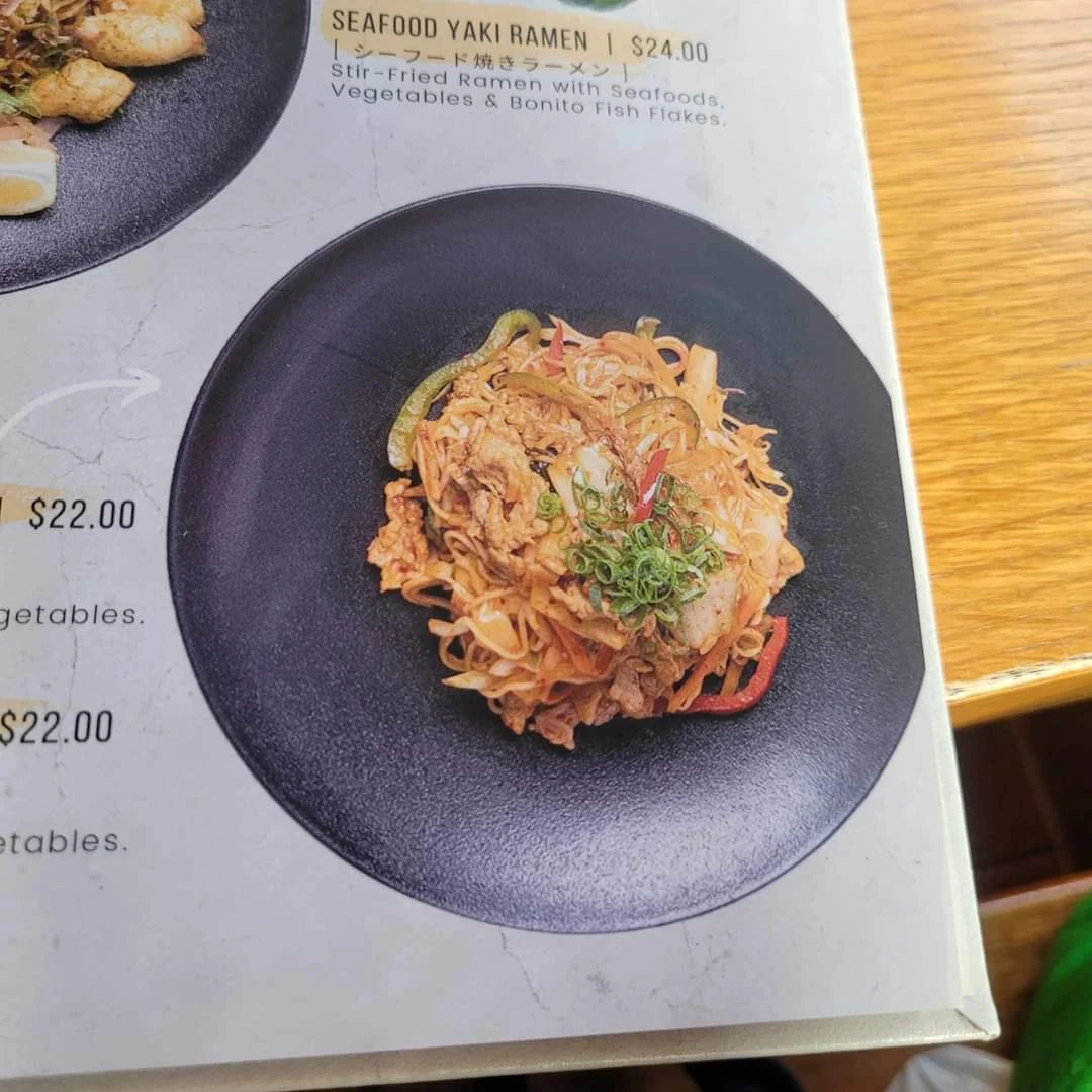 Menu, Ajisen Ramen Knox