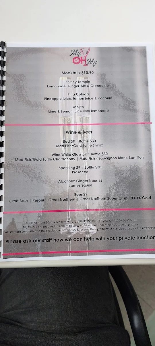 Menu, My Oh My Cafe