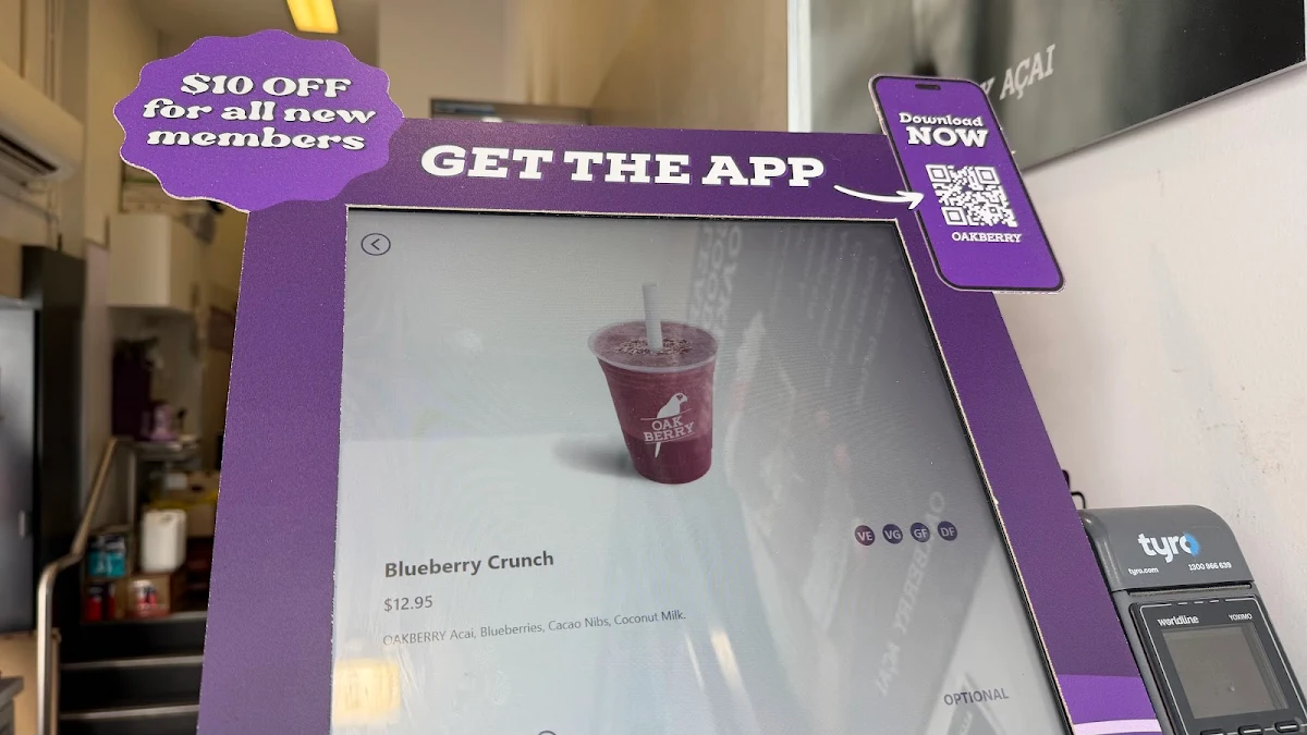 Menu, Oakberry Acai Perth CBD